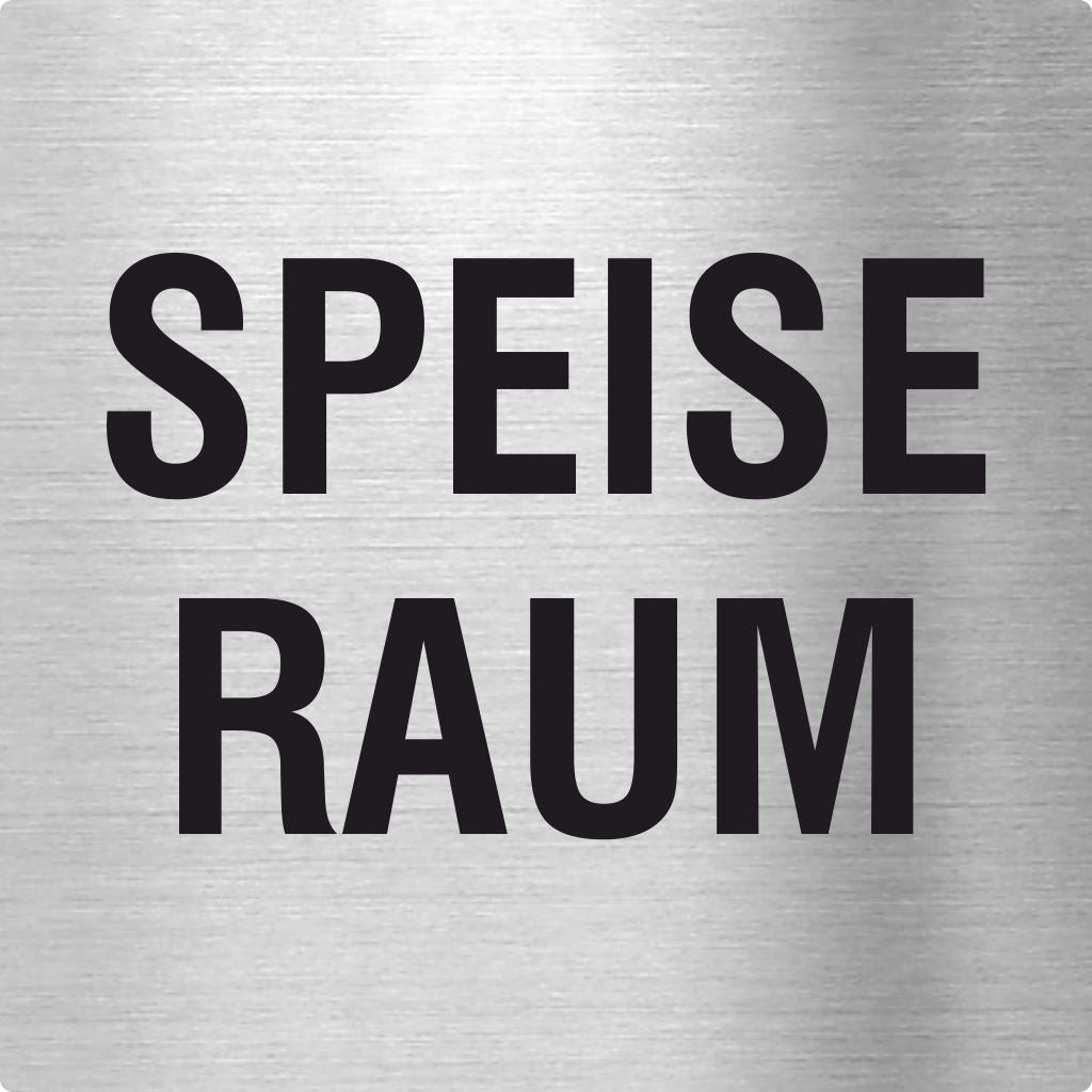 Piktogramm Speiseraum aus Edelstahl Piktogramm Speiseraum www.abstandshalter-online.com/ 70x70mm 