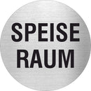 Piktogramm Speiseraum aus Edelstahl Piktogramm Speiseraum www.abstandshalter-online.com/ Ø60mm 