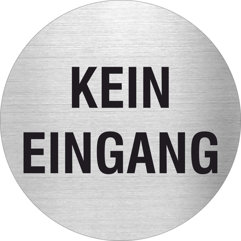 Piktogramm Kein Eingang aus Edelstahl Piktogramm Kein Eingang www.abstandshalter-online.com/ Ø60mm 