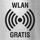 Piktogramm WLAN Gratis aus Edelstahl Piktogramm WLAN Gratis www.abstandshalter-online.com/ 70x70mm 