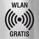 Piktogramm WLAN Gratis aus Edelstahl Piktogramm WLAN Gratis www.abstandshalter-online.com/ 70x70mm 