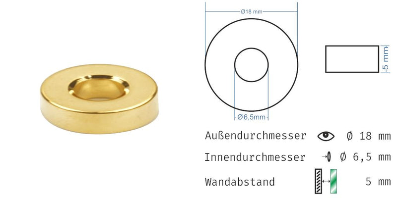 Distanzhülsen Gold glänzend 110