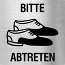 Piktogramm Bitte Schuhe abtreten aus Edelstahl Piktogramm Bitte Schuhe abtreten www.abstandshalter-online.com/ 70x70mm 