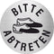 Piktogramm Bitte Schuhe abtreten aus Edelstahl Piktogramm Bitte Schuhe abtreten www.abstandshalter-online.com/ Ø60mm 