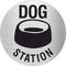 Piktogramm Dog Station aus Edelstahl Piktogramm Dog Station www.abstandshalter-online.com/ Ø60mm 