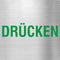 Piktogramm Drücken grün aus Edelstahl Piktogramm Drücken grün 