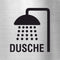 Piktogramme Dusche Pikto/Text Edelstahl Piktogramm Dusche Pikto und Text 