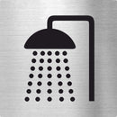 Piktogramme Dusche Edelstahl Piktogramm Dusche Pikto www.abstandshalter-online.com/ 70x70mm 