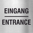 Piktogramm Eingang / Entrance aus Edelstahl Piktogramm Eingang / Entrance www.abstandshalter-online.com/ 70x70mm 