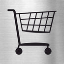 Piktogramm Einkaufswagen aus Edelstahl Piktogramm Einkaufswagen 