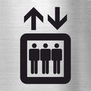 Piktogramm Fahrstuhl aus Edelstahl Piktogramm Fahrstuhl www.abstandshalter-online.com/ 70x70mm 