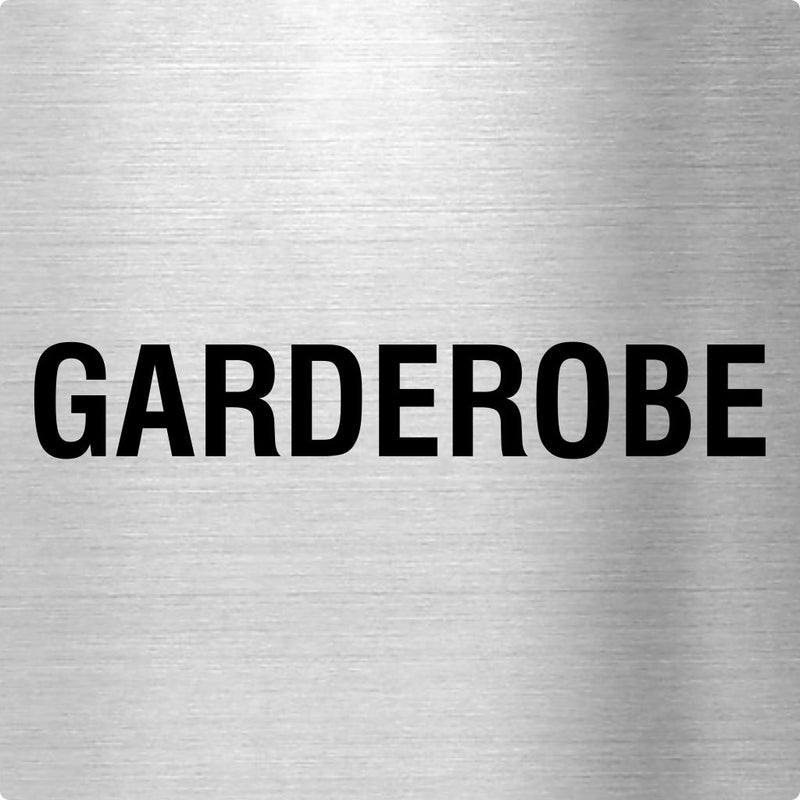 Piktogramm Garderobe aus Edelstahl Piktogramm Gaderobe www.abstandshalter-online.com/ 70x70mm 