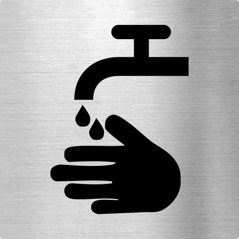 Piktogramme Hände waschen Edelstahl Piktogramm Hände waschen nicht vergessen 