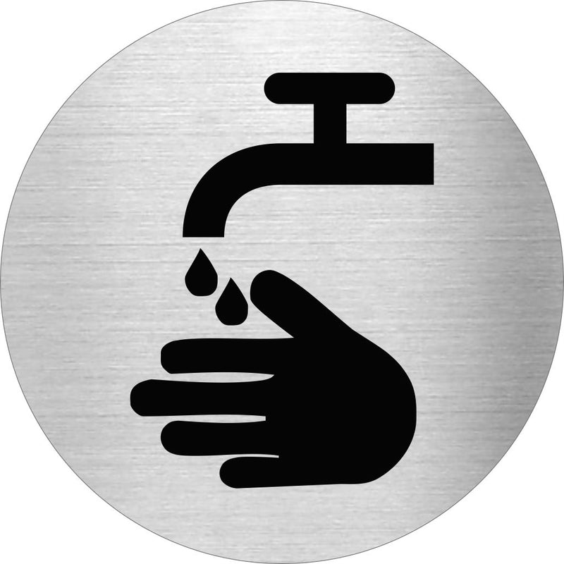 Piktogramme Hände waschen Edelstahl Piktogramm Hände waschen nicht vergessen 