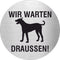 Piktogramm Wir warten draußen 1 aus Edelstahl Piktogramm Wir warten draußen 1 