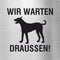 Piktogramm Wir warten draußen 1 aus Edelstahl Piktogramm Wir warten draußen 1 