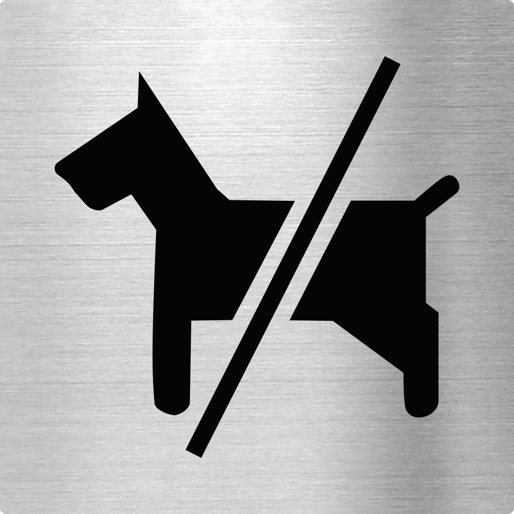 Piktogramm Hunde verboten aus Edelstahl Piktogramm Hunde verboten 