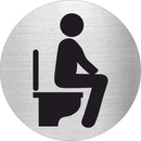 Piktogramme Im sitzen pinkeln Edelstahl Piktogramm Im sitzen pinkeln 
