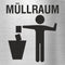 Piktogramm Müllraum 01 aus Edelstahl Piktogramm Müllraum 01 www.abstandshalter-online.com/ 70x70mm 