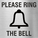 Piktogramm PLEASE RING THE BELL aus Edelstahl Piktogramm PLEASE RING THE BELL 