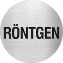 Pikto Röntgen Edelstahl Piktogramm Röntgen www.abstandshalter-online.com/ Ø60mm 