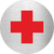 Piktogramm Rot Kreuz aus Edelstahl Piktogramm Rot Kreuz www.abstandshalter-online.com/ Ø60mm 