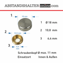 Schraubenkappen Besdorf Gold glänzend 17