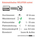 Abstandshalter Wilster mit Linksgewinde 19