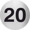 Piktogramm Zahl 20 aus Edelstahl Piktogramm Zahl 20 www.abstandshalter-online.com/ Ø60mm 